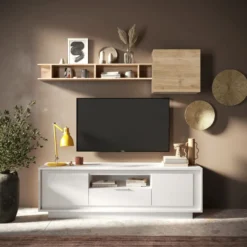 Cubo pensile con anta 55x50 cm rovere chiaro MML4