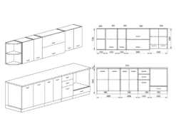 Cucina componibile da 240 cm CI406