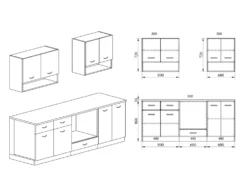 Cucina componibile senza elettrodomestici CI405