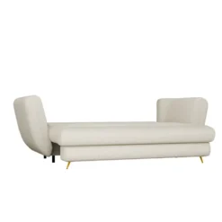 Divano letto 3 posti 248 cm in tessuto beige DT2