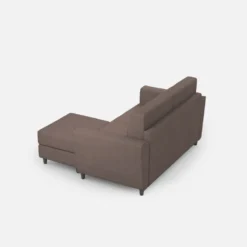 Divano 172x85cm design a due posti con piedini in legno e pouf idrorepellente talpa DI38