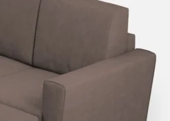 Divano 172x85cm design a due posti con piedini in legno e pouf idrorepellente talpa DI38