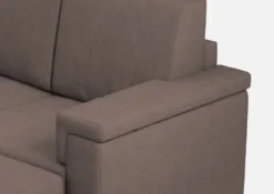 Divano 148x85cm design a due posti con bracciolo squadrato e con pouf talpa DI4