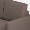Divano 138x85cm design a due posti con pouf stoffa idrorepellente talpa DI26