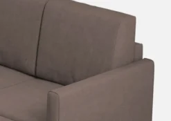Divano 138x85cm design a due posti con pouf stoffa idrorepellente talpa DI26