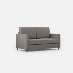 Divano 158x85cm design a due posti con tessuto idrorepellente grigio DI24