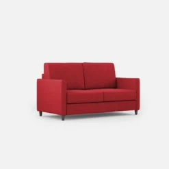 Divano 158x85cm design a due posti con tessuto idrorepellente rosso DI24