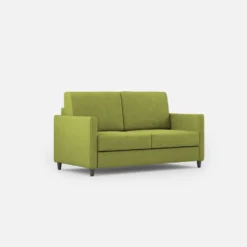 Divano 158x85cm design a due posti con tessuto idrorepellente verde DI24