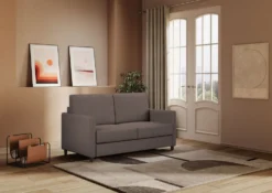 Divano 158x85cm design a due posti con tessuto idrorepellente talpa DI24