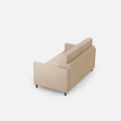 Divano 158x85cm design a due posti con tessuto idrorepellente beige DI24