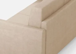 Divano 158x85cm design a due posti con tessuto idrorepellente beige DI24