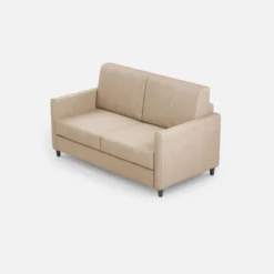 Divano 158x85cm design a due posti con tessuto idrorepellente beige DI24
