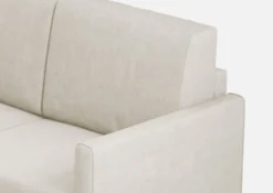 Divano 158x85cm design a due posti con tessuto idrorepellente bianco latte DI24
