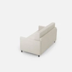 Divano 158x85cm design a due posti con tessuto idrorepellente bianco latte DI24