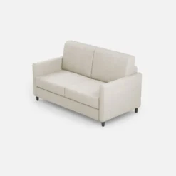 Divano 158x85cm design a due posti con tessuto idrorepellente bianco latte DI24