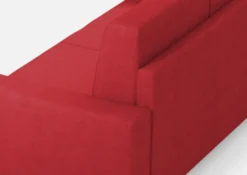 Divano 168x85cm design a due posti con bracciolo geometrico con stoffa idrorepellente rosso DI13