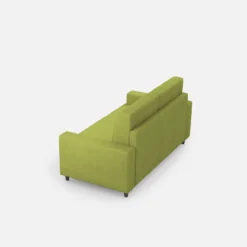 Divano 168x85cm design a due posti con bracciolo geometrico con stoffa idrorepellente verde DI13