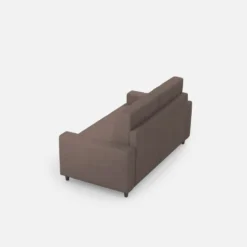 Divano 168x85cm design a due posti con bracciolo geometrico con stoffa idrorepellente talpa DI13