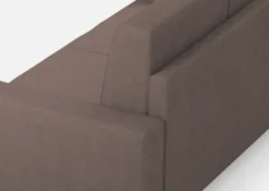 Divano 168x85cm design a due posti con bracciolo geometrico con stoffa idrorepellente talpa DI13