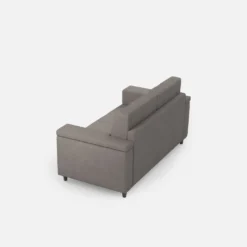 Divano 148x85cm design a due posti con bracciolo squadrato grigio DI1