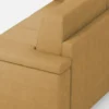 Divano 148x85cm design a due posti con bracciolo squadrato ocra DI1