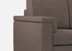 Divano 148x85cm design a due posti con bracciolo squadrato talpa DI1