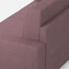 Divano 148x85cm design a due posti con bracciolo squadrato idrorepellente prugna DI12