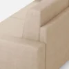Divano 148x85cm design a due posti con bracciolo squadrato idrorepellente beige DI12