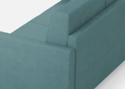 Divano 138x85cm design a due posti da salotto idrorepellente blu petrolio DI23