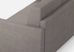 Divano 138x85cm design a due posti da salotto idrorepellente grigio DI23