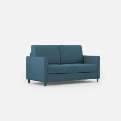 Divano 138x85cm design a due posti da salotto idrorepellente blu avio DI23
