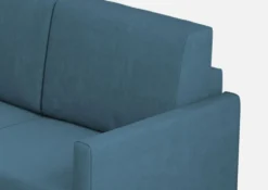 Divano 138x85cm design a due posti da salotto idrorepellente blu avio DI23