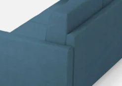 Divano 138x85cm design a due posti da salotto idrorepellente blu avio DI23