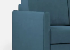 Divano 138x85cm design a due posti da salotto idrorepellente blu avio DI23