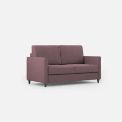 Divano 138x85cm design a due posti da salotto idrorepellente prugna DI23