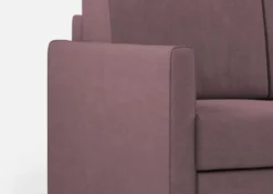 Divano 138x85cm design a due posti da salotto idrorepellente prugna DI23