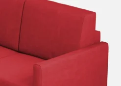 Divano 138x85cm design a due posti da salotto idrorepellente rosso DI23