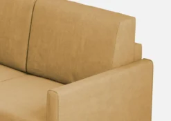 Divano 138x85cm design a due posti da salotto idrorepellente ocra DI23