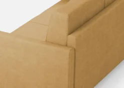 Divano 138x85cm design a due posti da salotto idrorepellente ocra DI23