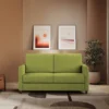 Divano 138x85cm design a due posti da salotto idrorepellente verde DI23