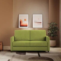 Divano 138x85cm design a due posti da salotto idrorepellente verde DI23