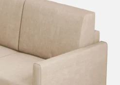 Divano 138x85cm design a due posti da salotto idrorepellente beige DI23