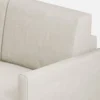 Divano 138x85cm design a due posti da salotto idrorepellente bianco latte DI23