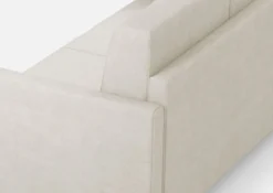 Divano 138x85cm design a due posti da salotto idrorepellente bianco latte DI23