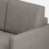 Divano 158x85cm design a due posti per salotto con pouf versatile grigio DI27