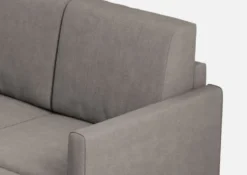 Divano 158x85cm design a due posti per salotto con pouf versatile grigio DI27