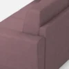 Divano 152x85cm design a due posti piccolo con stoffa idrorepellente prugna DI34