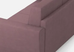 Divano 152x85cm design a due posti piccolo con stoffa idrorepellente prugna DI34