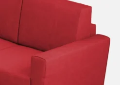 Divano 152x85cm design a due posti piccolo con stoffa idrorepellente rosso DI34