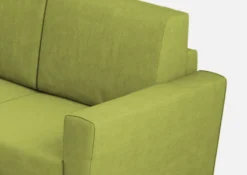Divano 152x85cm design a due posti piccolo con stoffa idrorepellente verde DI34